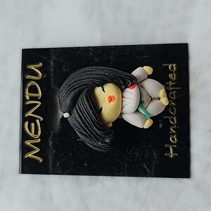 Vintage Pin from Hills Department Store. Asian Girl